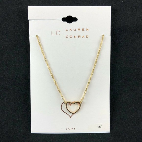 LC Lauren Conrad Necklace Gold-tone Heart